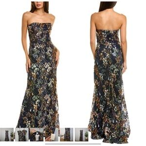 Stunning. Rene Ruiz Strapless Floral Embroidered Mermaid Gown. No alterations
